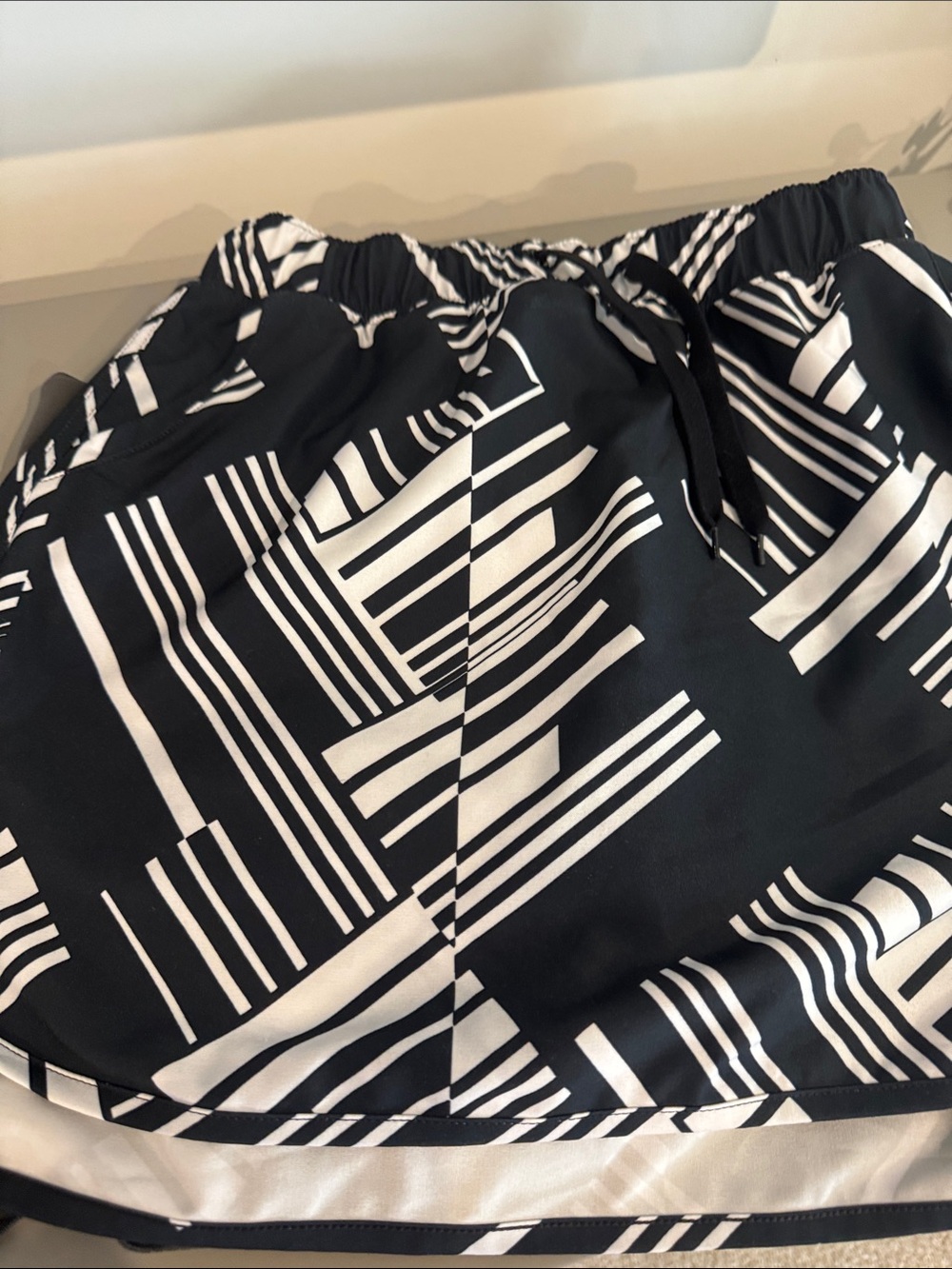 Slazenger Black and White Geometric Skort